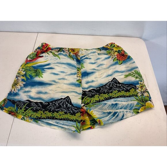 Vintage Polo Sport Ralph Lauren 4" Swim Short Mens M Mesh Lined Tropical Floral - Picture 2 of 13